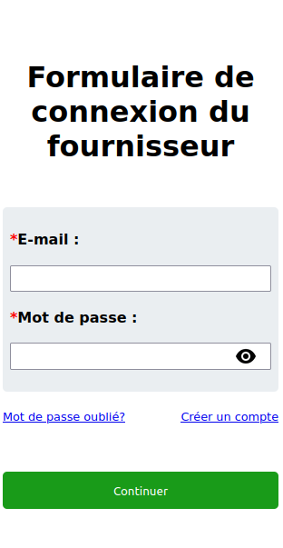 Sign in page Sign in page